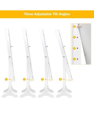 Mirrored Jewelry Cabinet Organizer Storage Box White