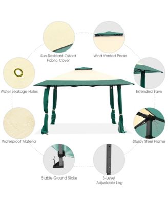 13'x13' Gazebo Canopy Shelter Awning Tent Patio Garden