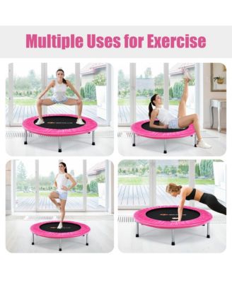 38" Mini Folding Trampoline Portable Recreational Fitness Rebounder