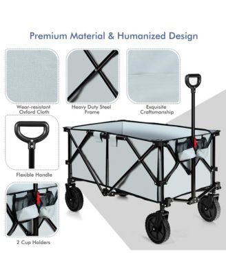 Folding Collapsible Wagon Utility Camping Cart
