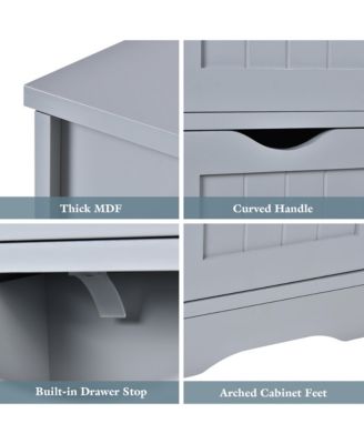 Floor Storage Cabinet Bathroom Organizer Free Standing Drawers