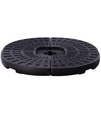 4 Plate Patio Offset Umbrella Base Stand Weights Sand/Water Filled Base