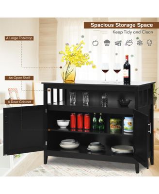 Kitchen Sideboard Buffet Server Cupboard Storage Cabinet with 2 Doors