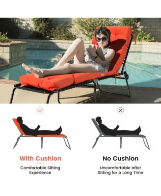73'' Lounge Chaise Cushion Padded Recliner Cushion