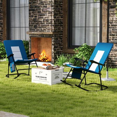 Foldable Rocking Padded Chair Portable Camping Chair