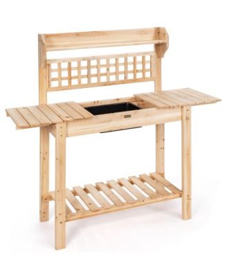 Garden Potting Bench Workstation Table