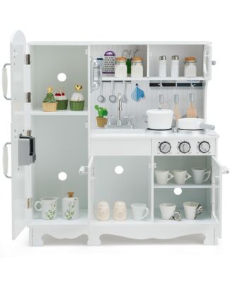 Play Kitchen Pretend Play Cookware Set Toys for Kids w/ Water Dispenser