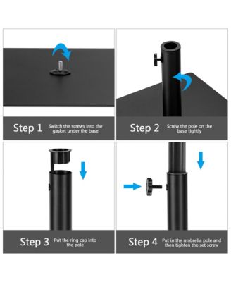 36LBS Square Umbrella Base Stand Weighted Patio Market Umbrellas