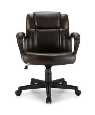 Executive Leather Office Chair Adjustable Computer Desk Chair