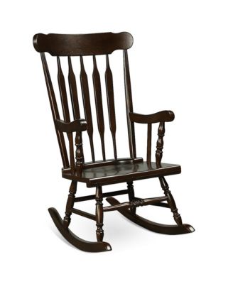 Wooden Rocking Chair Single Rocker Indoor Garden Patio Yard Coffee