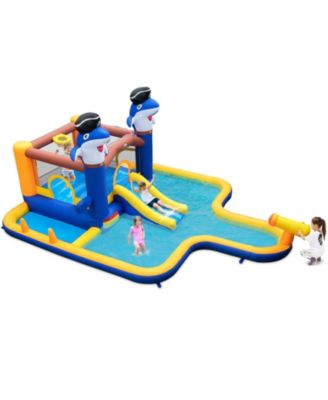 7-In-1 Water Slide Park with Splash Pool and Water Cannon without Blower