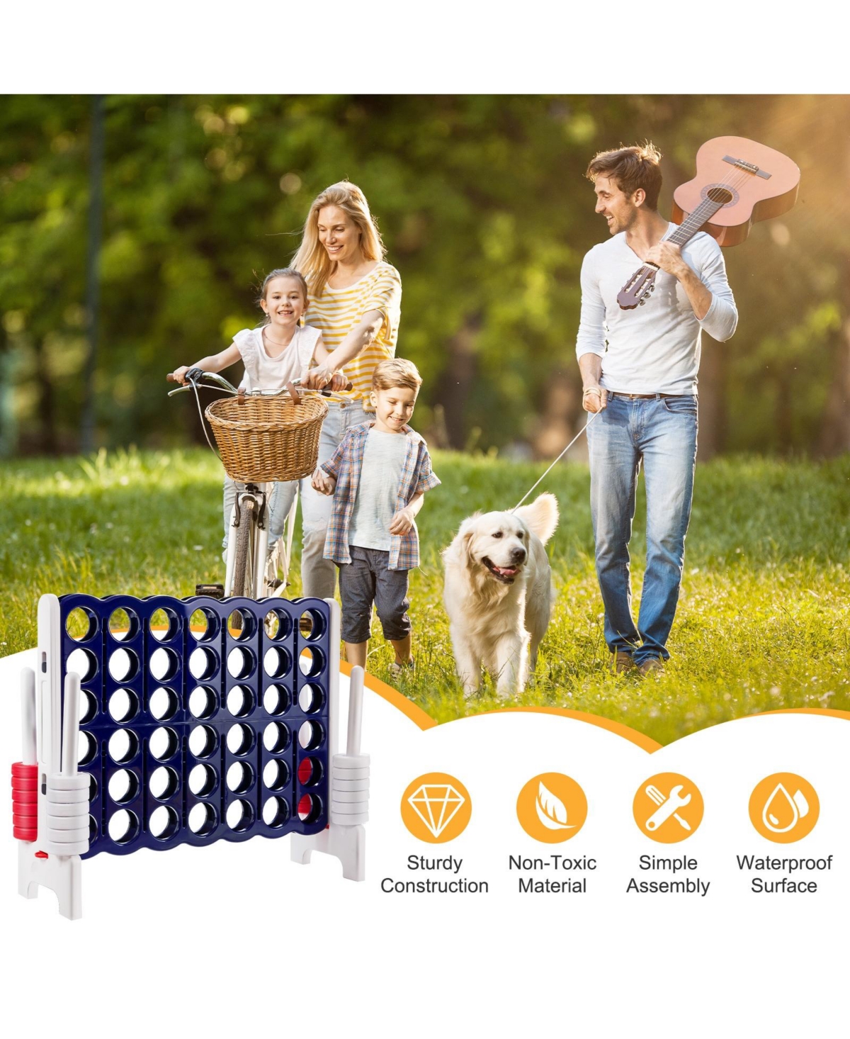 Sugift Jumbo 4-to-Score A Row Giant Game Set