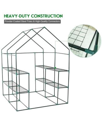 Mini Walk-In Greenhouse with 8 Shelves for Outdoor Gardening
