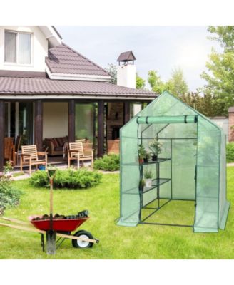 Mini Walk-In Greenhouse with 8 Shelves for Outdoor Gardening
