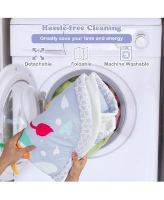 Baby Play Gym Mat 7-in-1 Tummy Time Activity Mat with 5 Detachable Toys-Multicolor