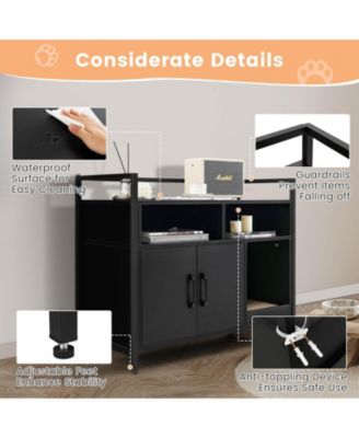 Hidden Cat Washroom with Double Doors and Scratch Cardboard