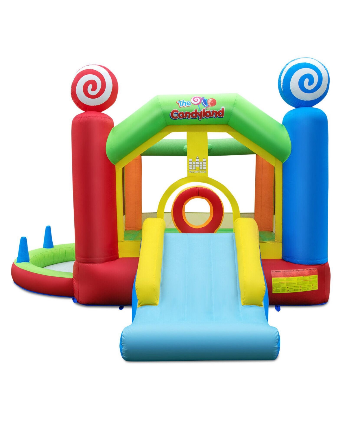 Slickblue Candy Land Theme Kids Inflatable Bounce House with 735W Air Blower