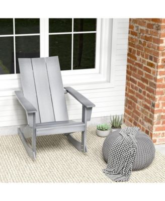 Adirondack Rocking Chair with Curved Back for Balcony