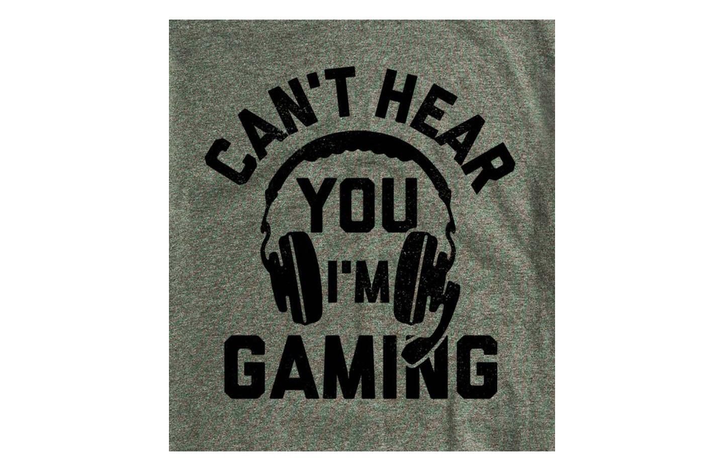 Мужская футболка AIRWAVES Hybrid Apparel Can't Hear You Gaming Short Sleeve, цвет: Меланжевый — фото 6