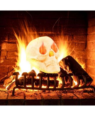 Ceramic Fireproof Fire Pit Skull, Reusable Imitated Human Skull for Gas