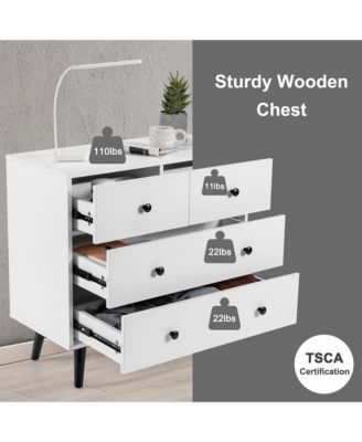 4 Drawers Dresser Chest of Drawers Free Standing Sideboard Cabinet