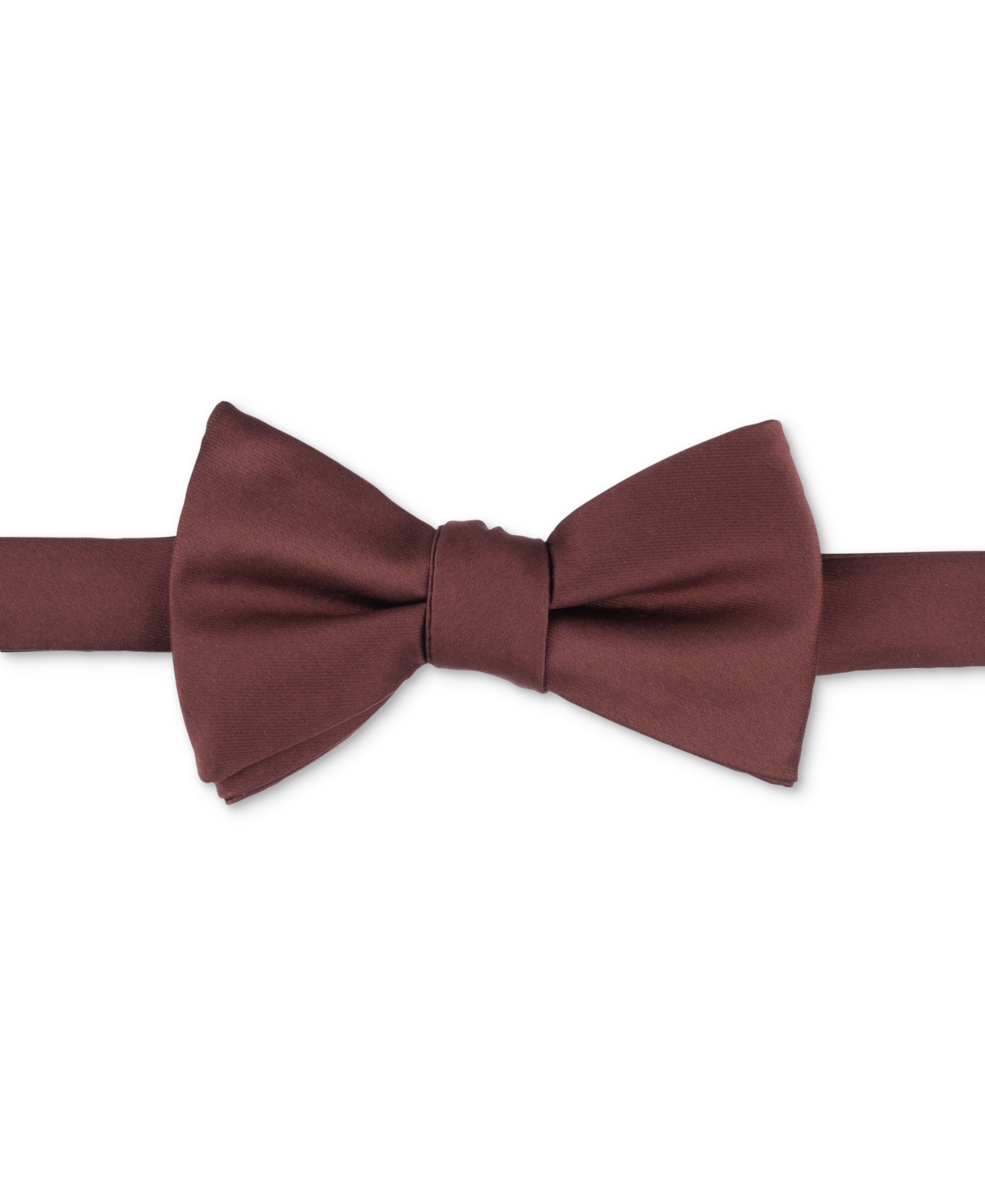 Tayion Collection Men's Solid Color Bow Tie In Brown