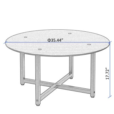 Streamdale Round Clear Coffee Table (35.5")