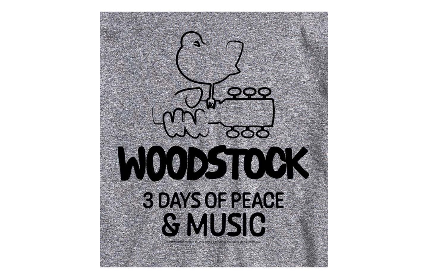 Мужская футболка AIRWAVES Hybrid Apparel Woodstock 3 Days Of Peace And Music Short Sleeve, цвет: Меланжевый — фото 3
