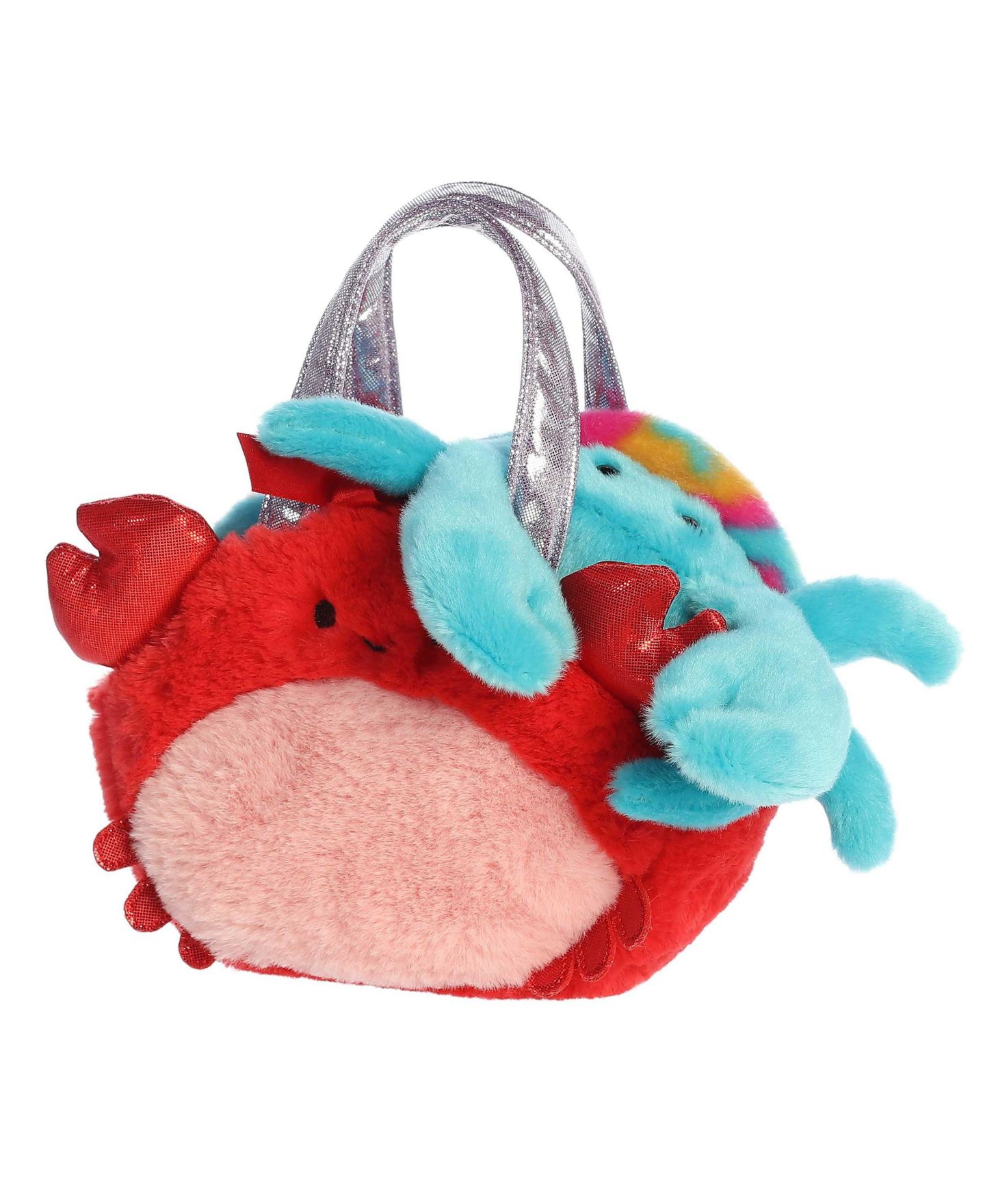 Детские мягкие игрушки Aurora Crab Fancy Pals 6.5" Crab and Carrier Plush, 2-Piece Set — фото 3