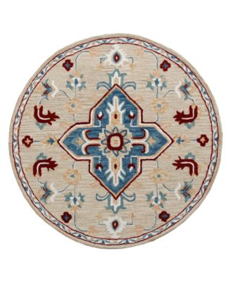 Rochelle RUG-131 7'3"x7'3" Round Area Rug