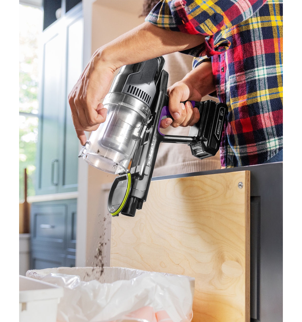 Bissell Clean View Xr Pet 300w Stick Vacuum In Black And Purple