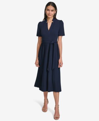 Macy's calvin klein blue dress on sale