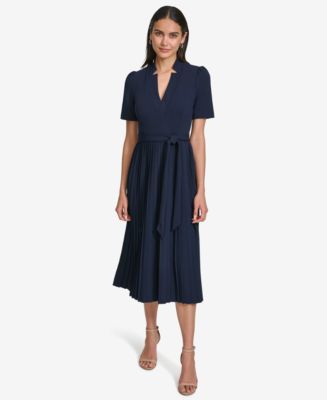 送料無料 カルバンクライン Calvin Klein レディース かまびすしい 女性用 ファッション ドレス Scuba Crepe V-Neck