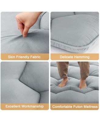 Futon Mattress Full Size, Floor Mattress Pad Portable Dorm Sleeping Pad, 54"x 80"