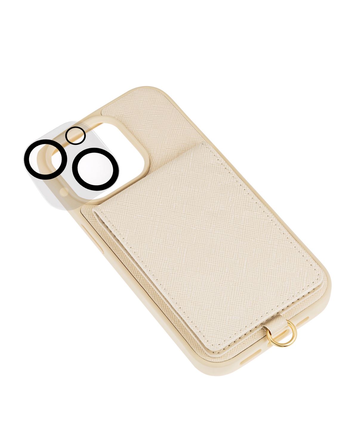 Anne Klein Women's Ivory Saffiano Leather Case Designed For Iphone 15 Pro Max In Ivory