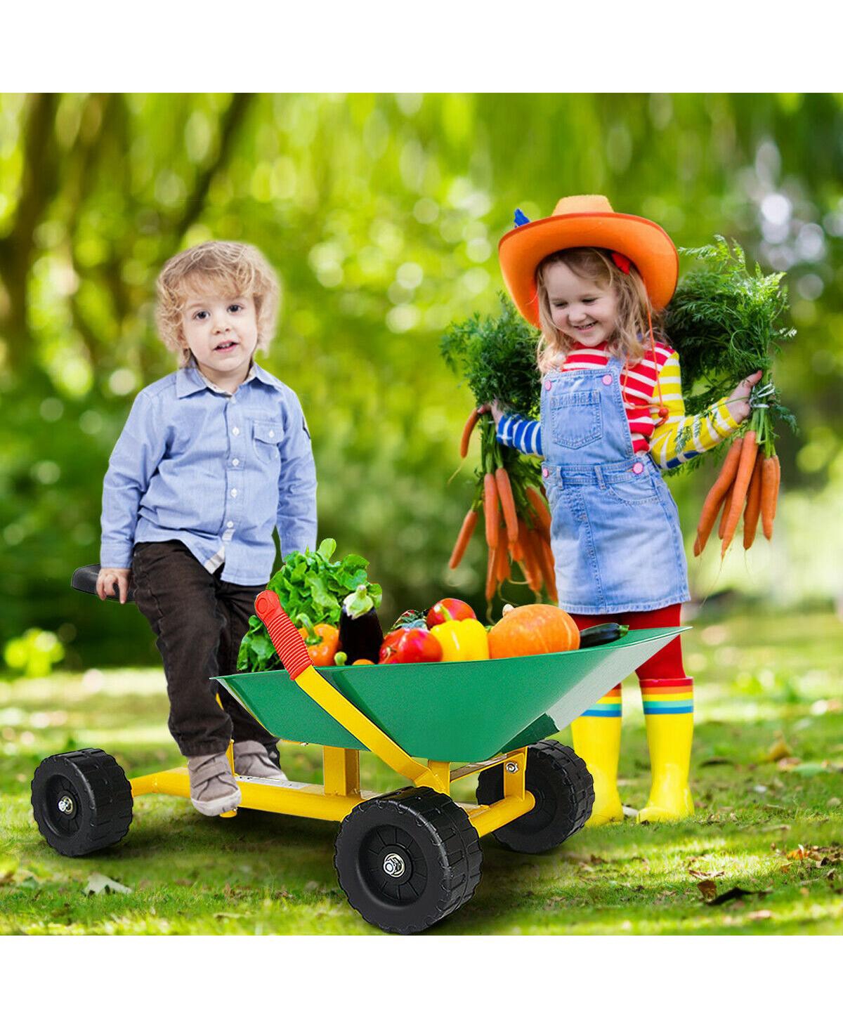 Sugift Heavy Duty Kids Ride-on Sand Dumper w/ 4 Wheels