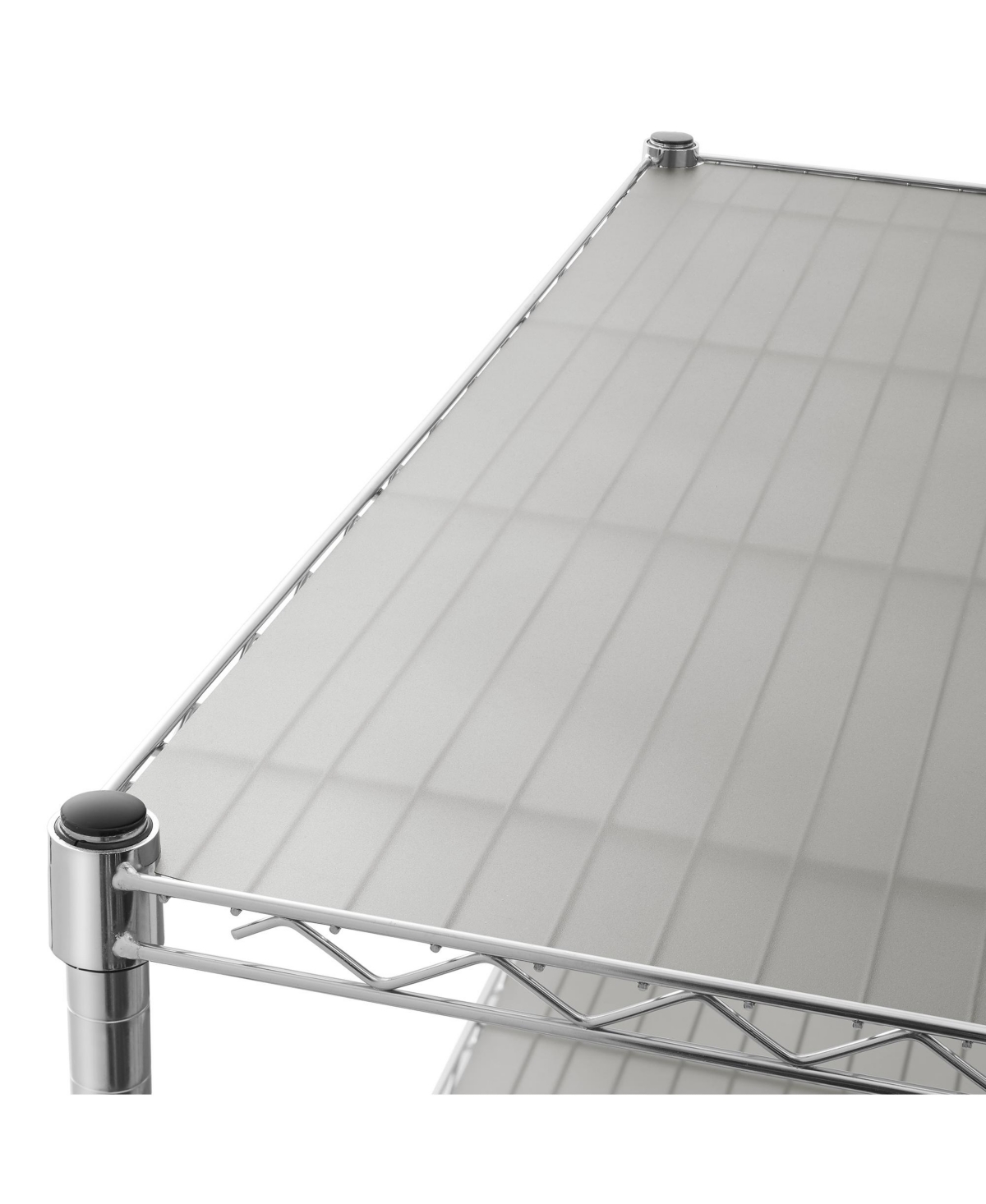 Gridmann Set of 3 Shelf Liners for 14 x 24 inch Wire Rack - Commercial-GradePlastic Pre-Cut Shelving Covers - Graphite