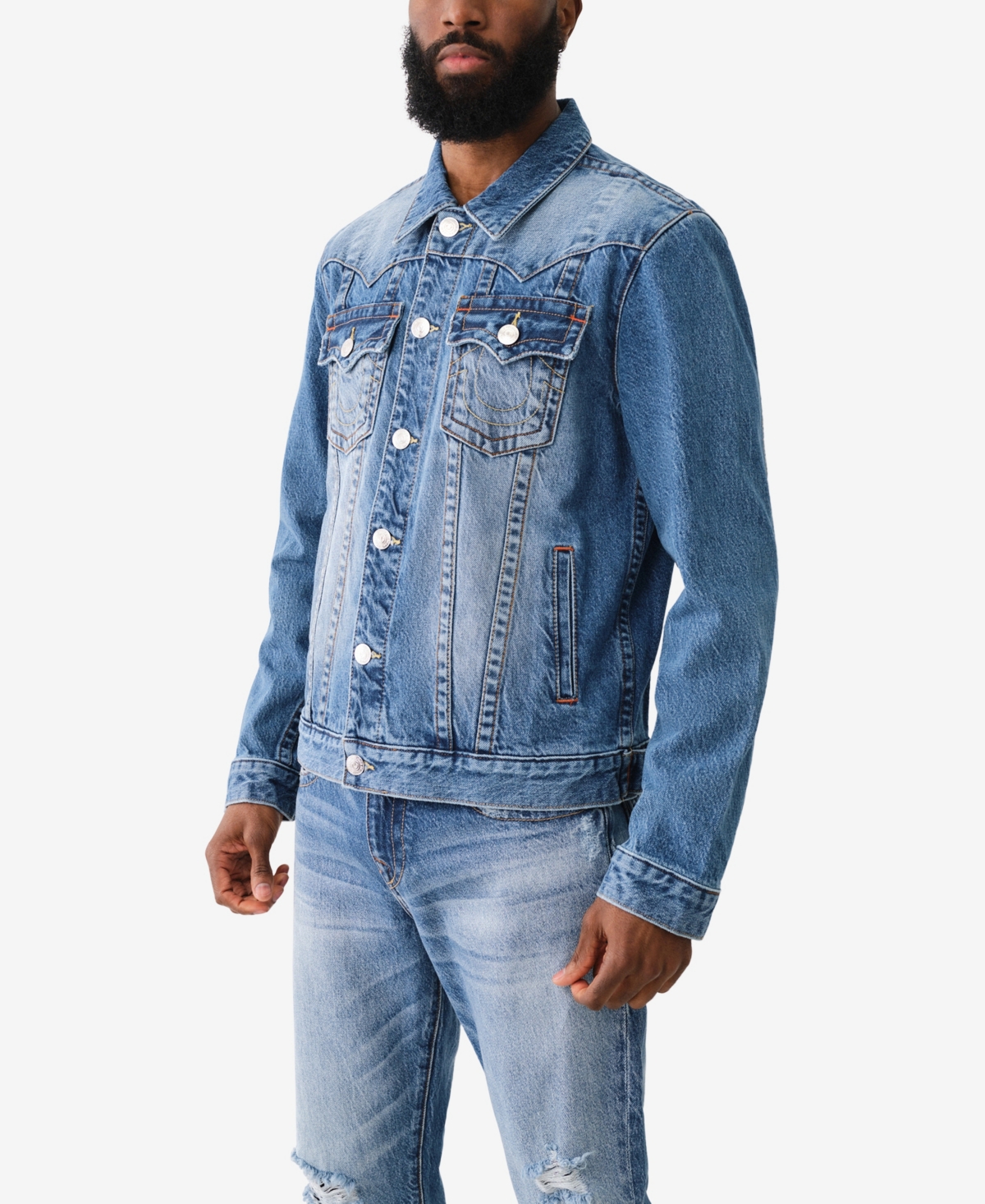 True Religion Men's Rope Stitch Logo Jimmy Jacket Itonda Medium