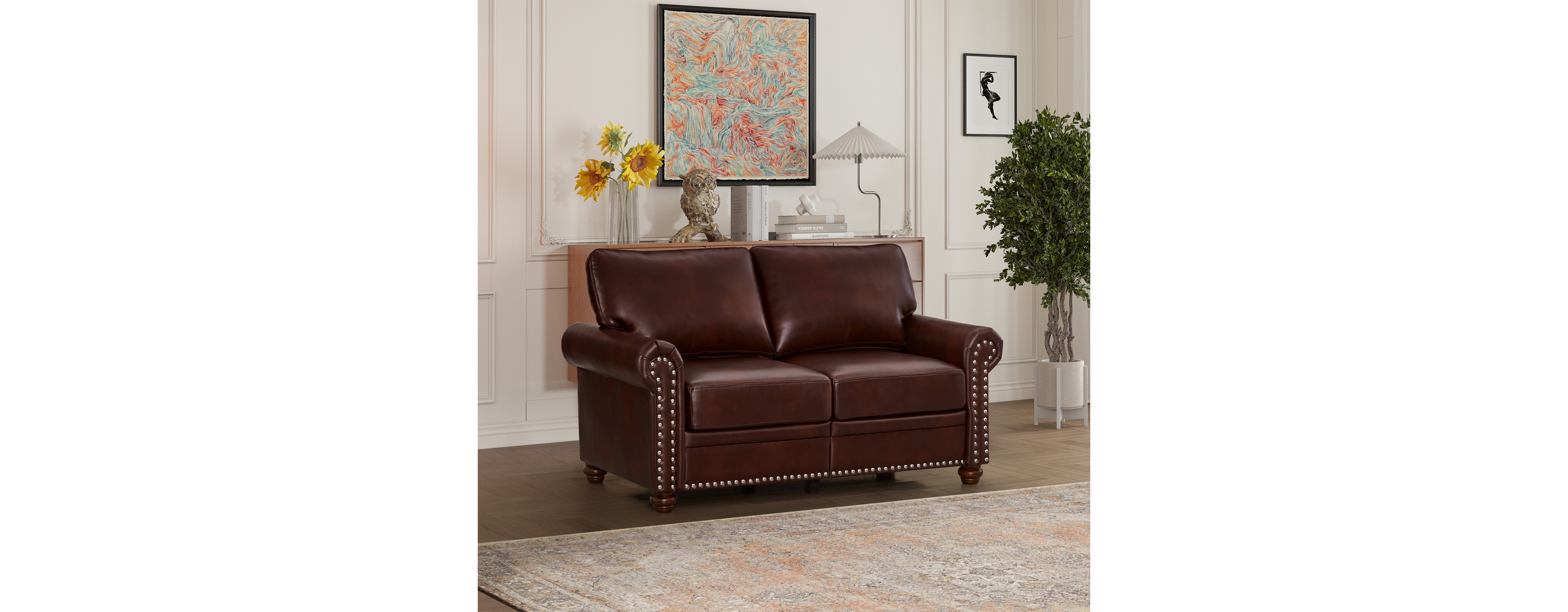 Streamdale Furniture Living Room Sofa Loveseat Chair Burgundy Faux Leather