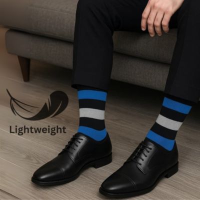 Men's Dress Socks 6 Pair Crew Sock Cotton Dress Socks for Men Solid Ribbed Argyle Pattern Multicolor Fun Designs