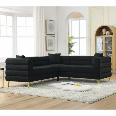 81.5" Oversized L-Shaped Sectional Sofa Cover - 5-Seater