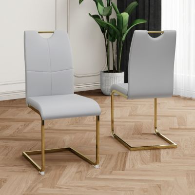  Faux Leather Padded Dining Chairs Set