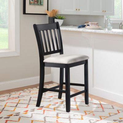 Rustic Counter Height Dining Chairs with Foot Support