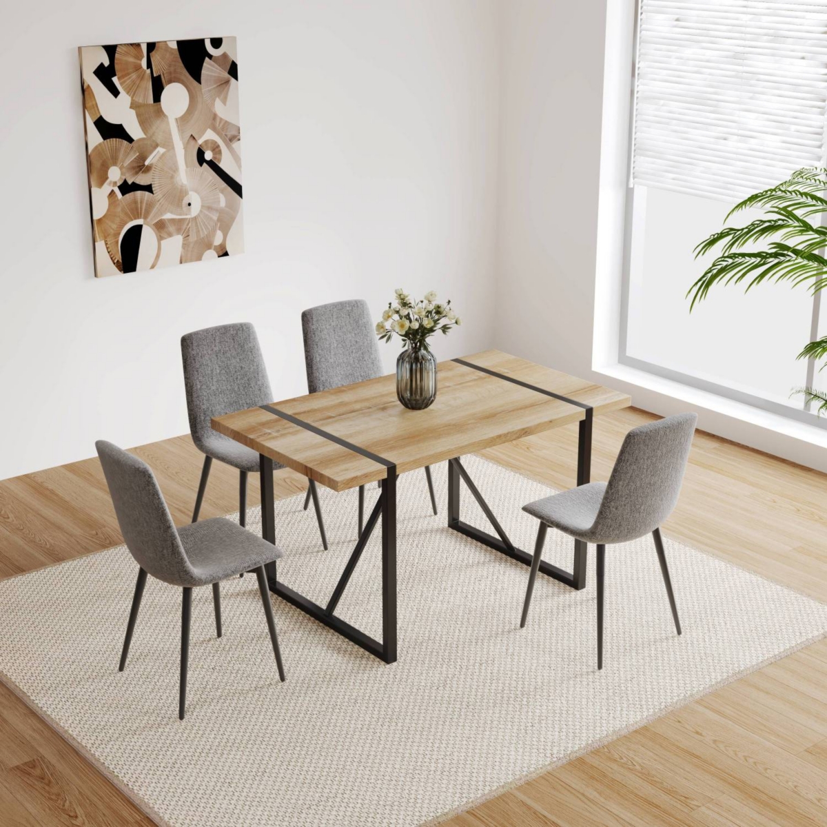 Streamdale Furniture Modern upholstered dining chairs, set of 4