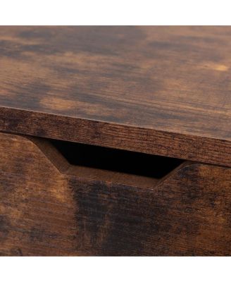 2-Drawer Nightstand in Rustic Brown