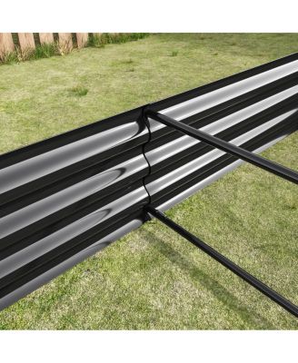 Streamdale Metal Raised Garden Bed Kit for Flowers, Veggies (7.6x3.7x0.98ft
