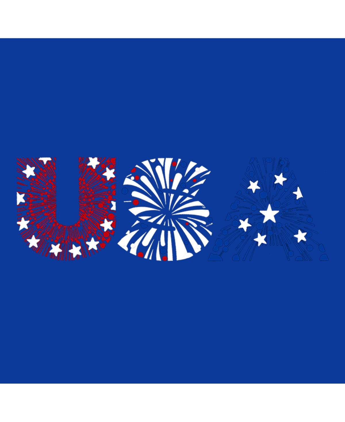 La Pop Art Boys Usa Fireworks Word Art Long Sleeve T-Shirt