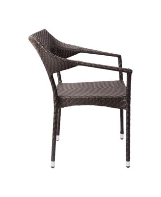 Cheri Fade And Weather Resistant Modern Pe Rattan Patio Dining Chair With Reinforced Steel Frame, Set of 4