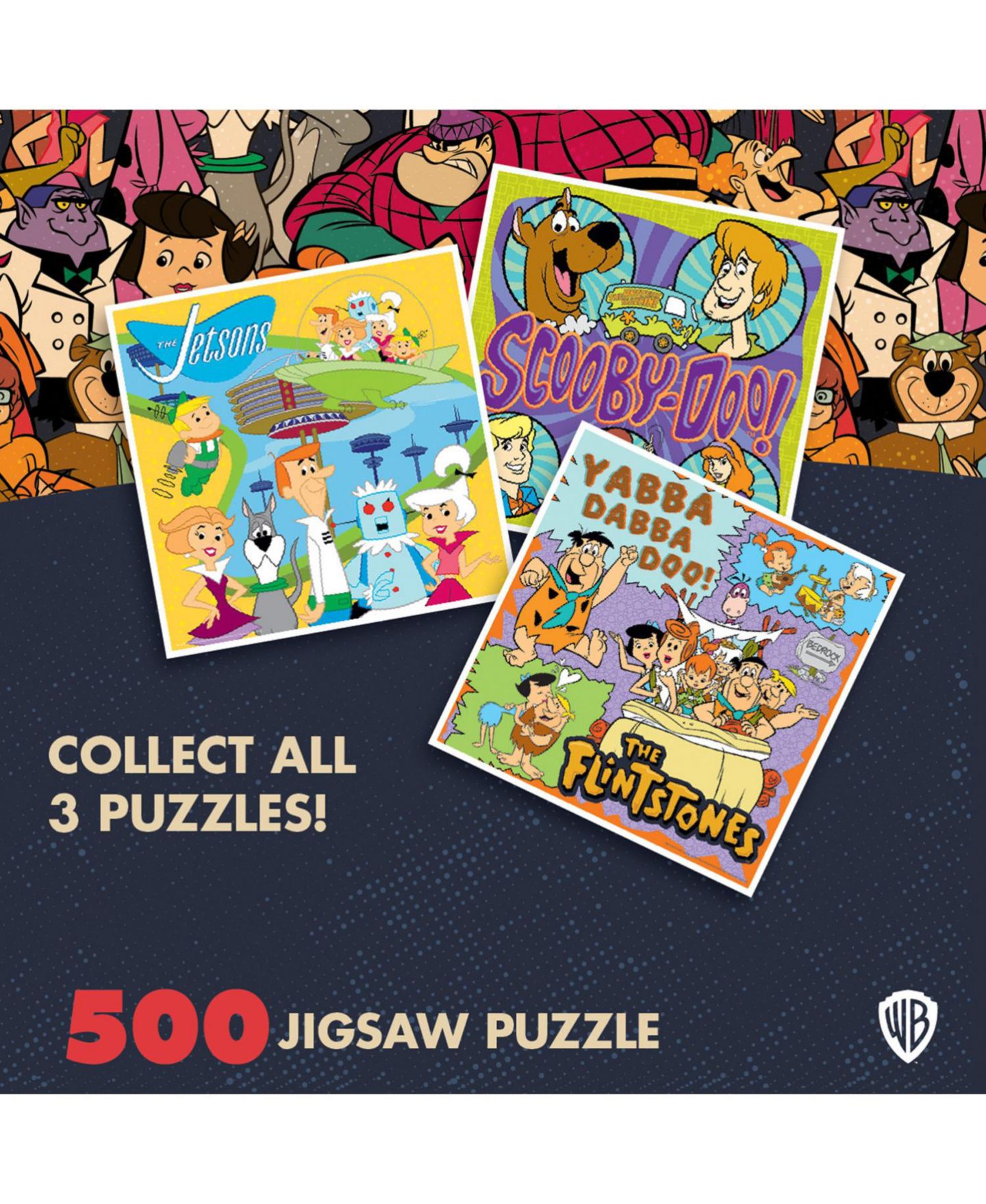 Детский пазл MasterPieces Puzzles Hanna-Barbera Flintstones 500 Piece Jigsaw Puzzle, Ages 14+, цвет: Разноцветный — фото 2