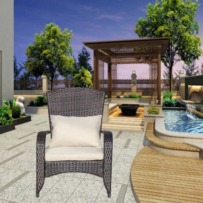 Streamdale Patio Chair With Cushions(Beige Cushion)